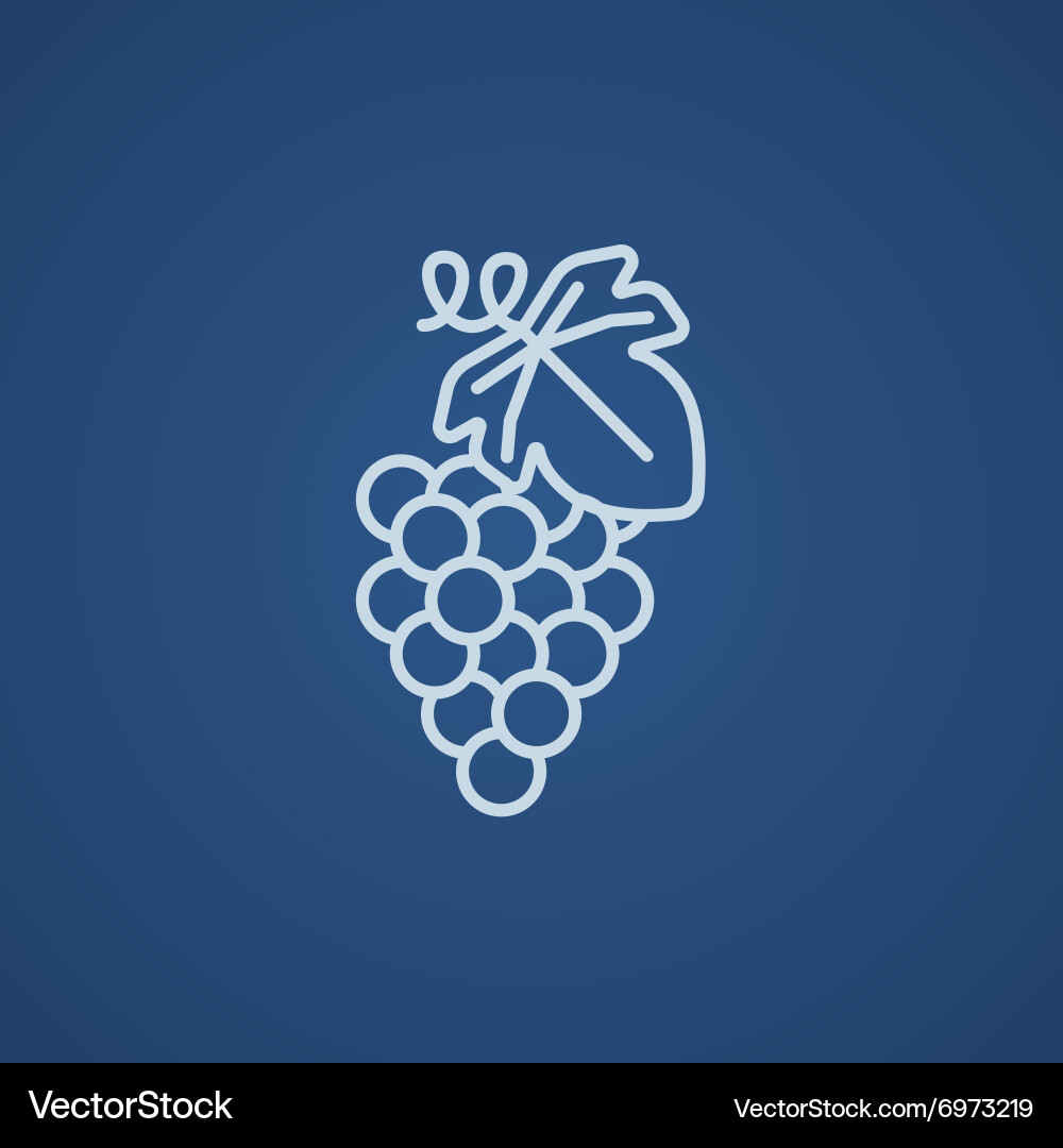 Grape line icon Royalty Free Vector Image - VectorStock