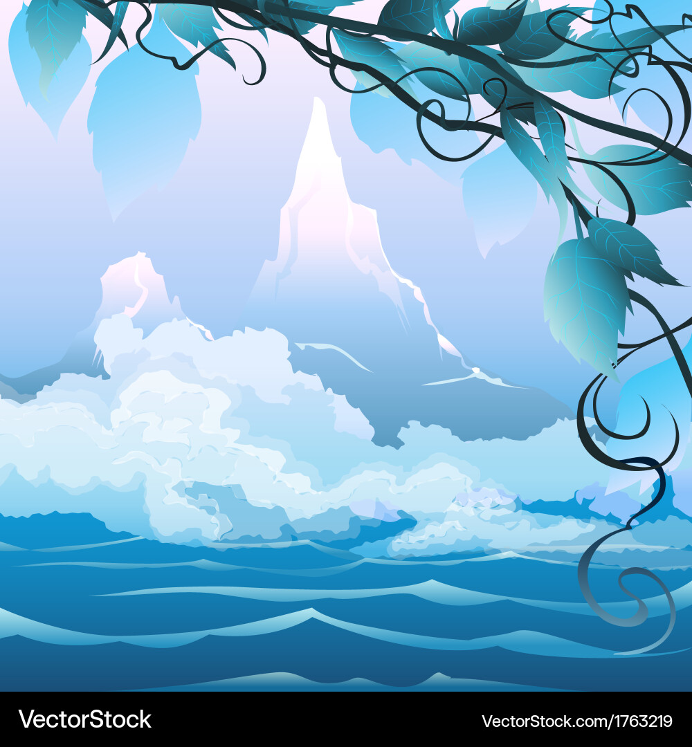 River landscape Royalty Free Vector Image - VectorStock