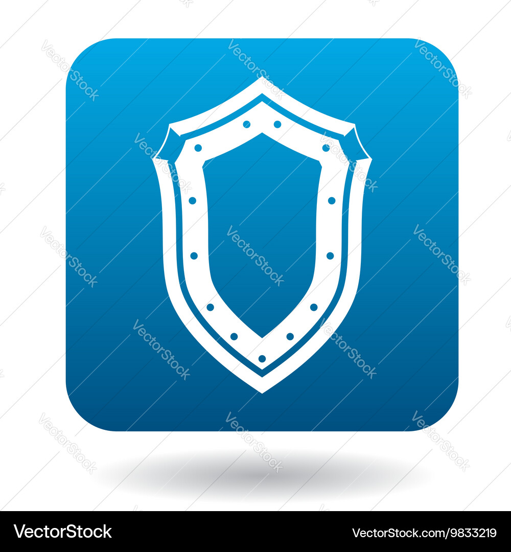 Shield icon simple style Royalty Free Vector Image