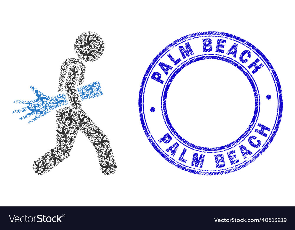 Textured palm beach watermark and maneken hand