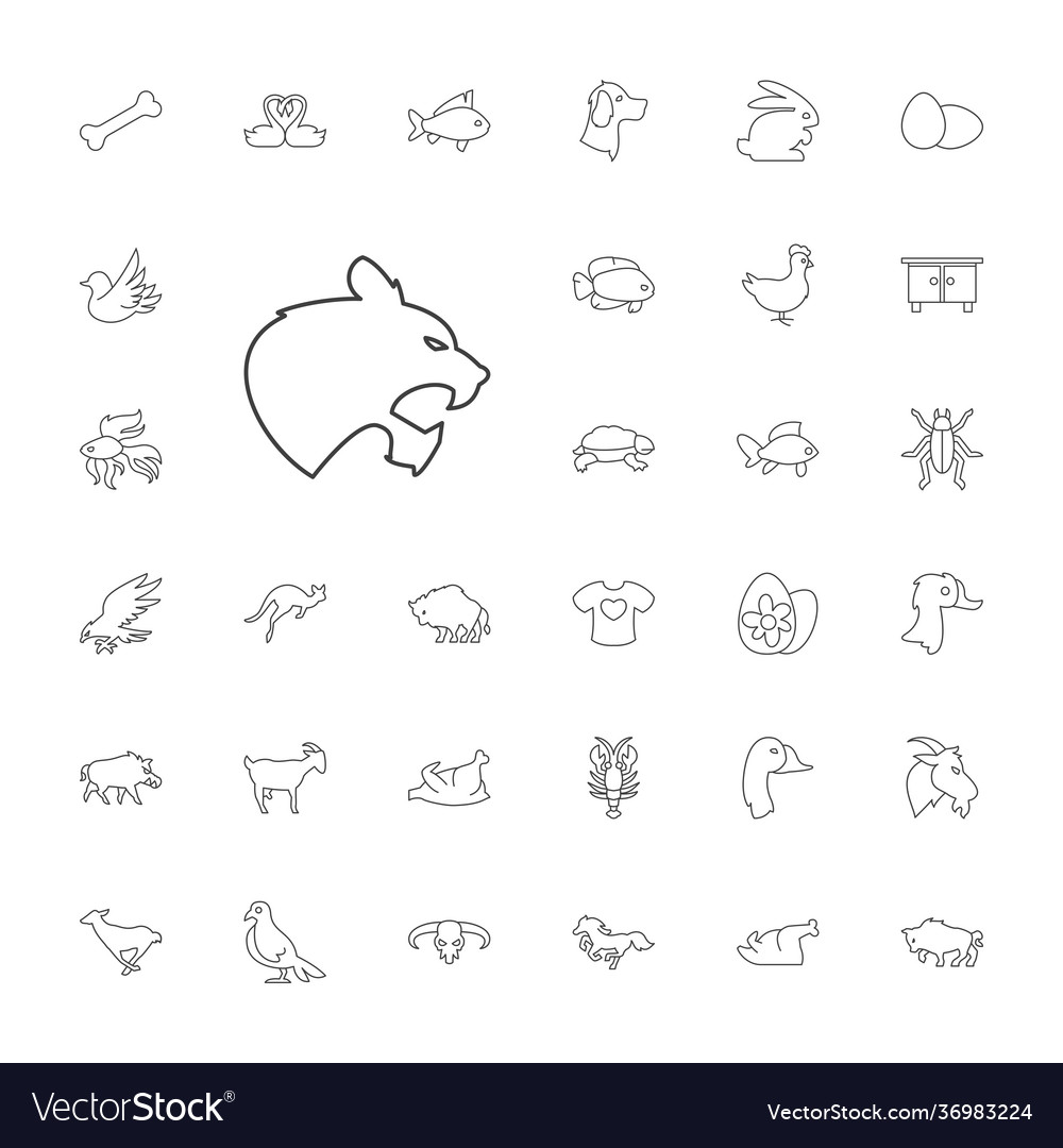 Animal icons Royalty Free Vector Image - VectorStock