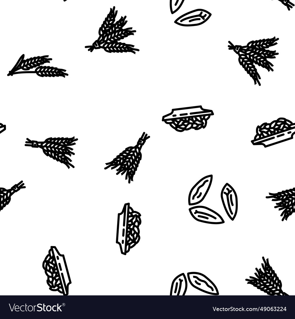 Barley grain wheat seamless pattern