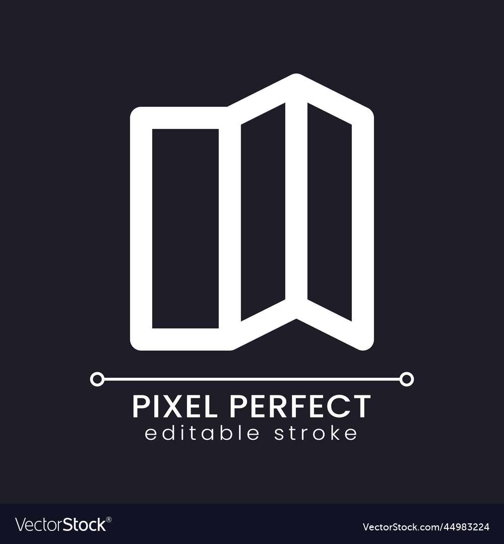 Brochure pixel perfect white linear ui icon Vector Image