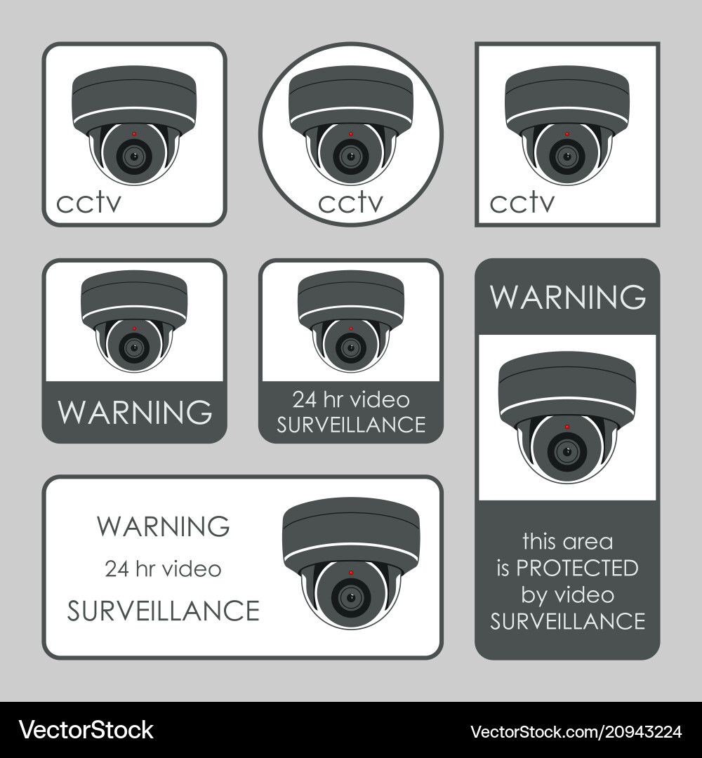 Cctv camera security surveillance system Vector Image