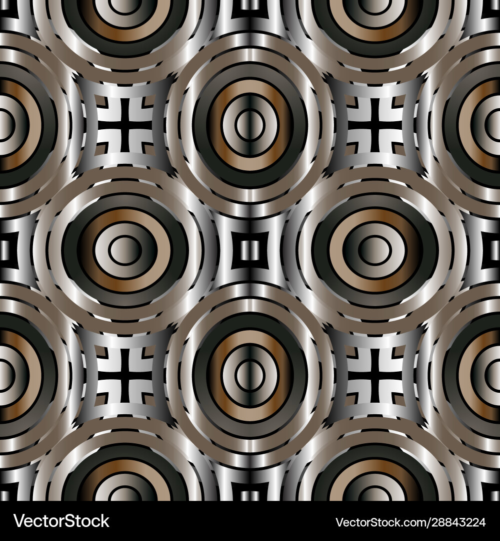 Circles abstract seamless pattern Royalty Free Vector Image