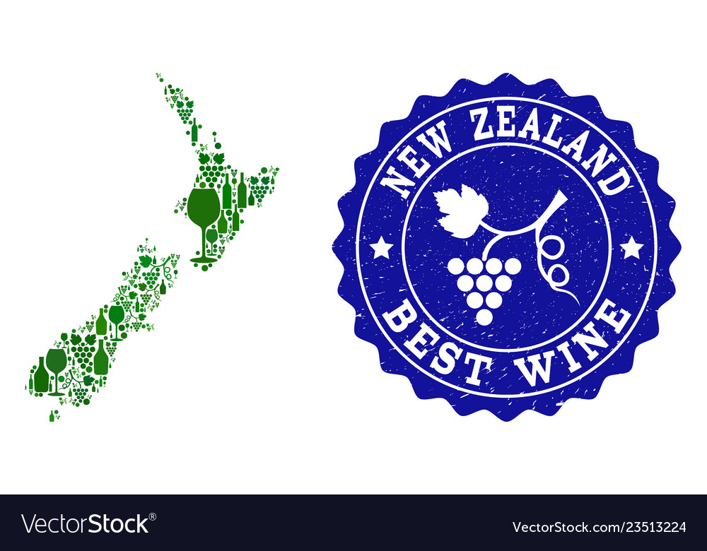 Collage of grape wine map new zealand and best