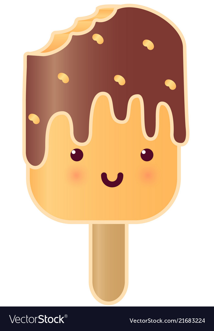 Cute ice cream doodle icon