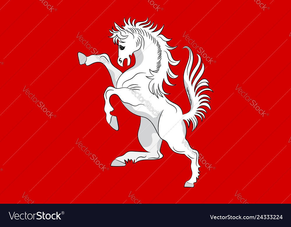 Flag of kent in england Royalty Free Vector Image