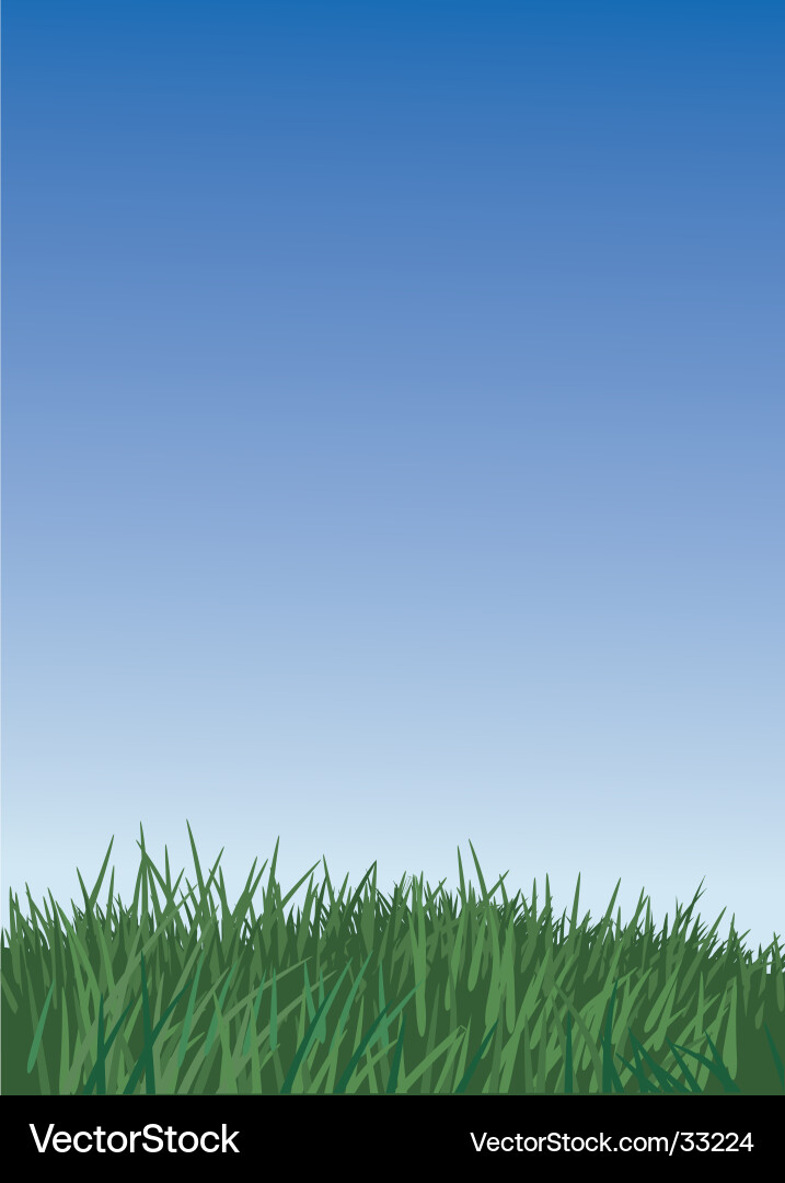 Grass and sky Royalty Free Vector Image - VectorStock