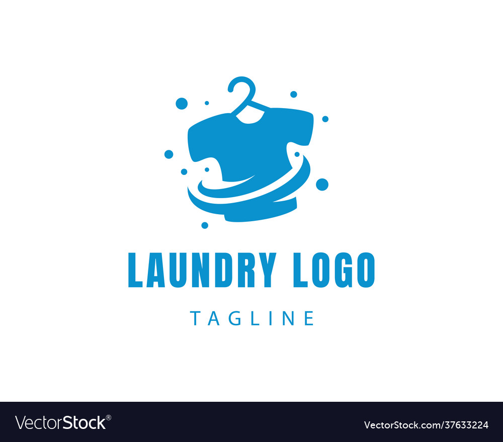 Laundry logo clean wash logo clothes logo Vector Image