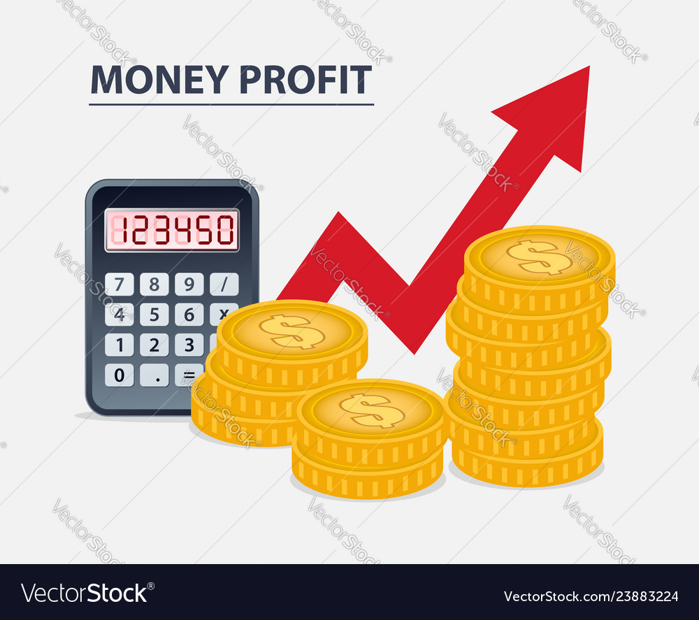 Money profit concept Royalty Free Vector Image