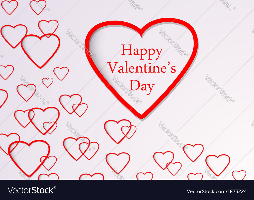 Valentine background with hearts flying Royalty Free Vector