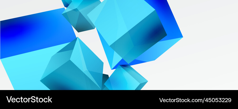 3d abstract background flying cubes Royalty Free Vector