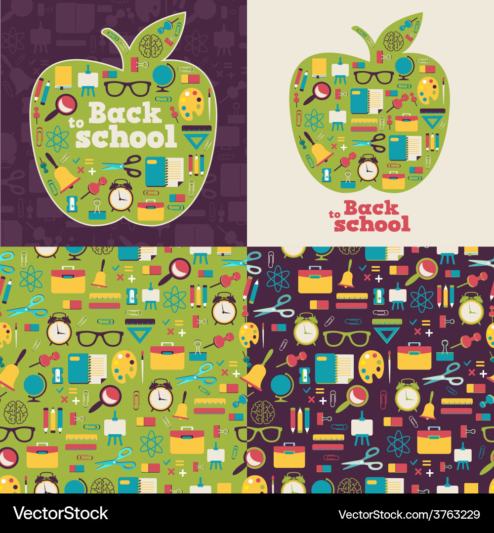 Back to school background design Royalty Free Vector Image
