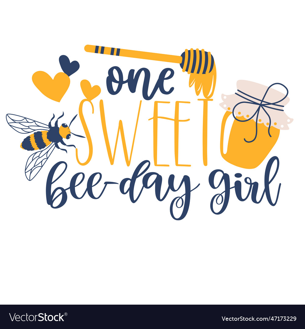 Bee and honey hand drawn motivation lettering Vector Image