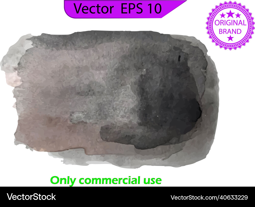 Black watercolor clip art Royalty Free Vector Image