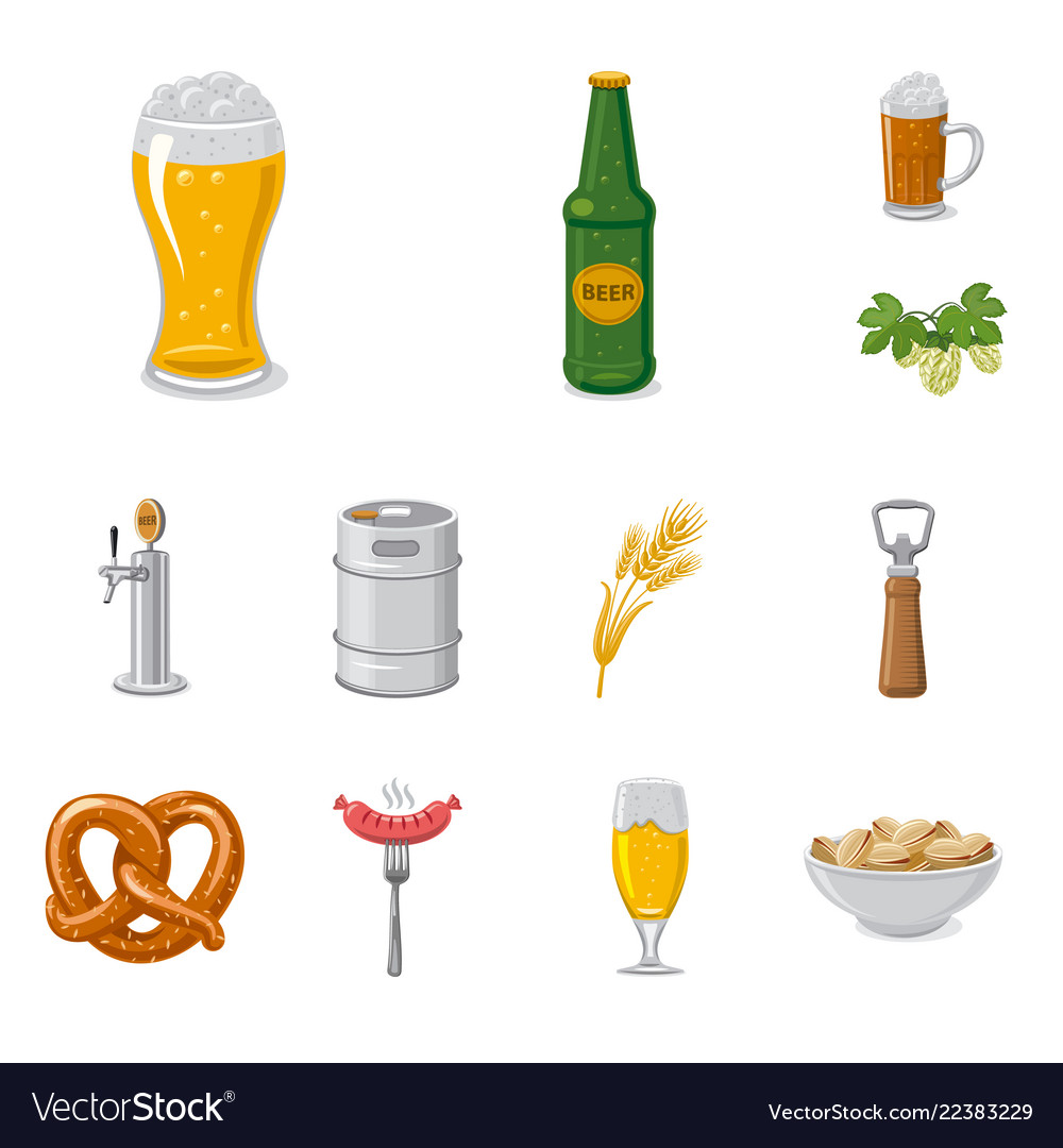 Design of pub and bar icon set