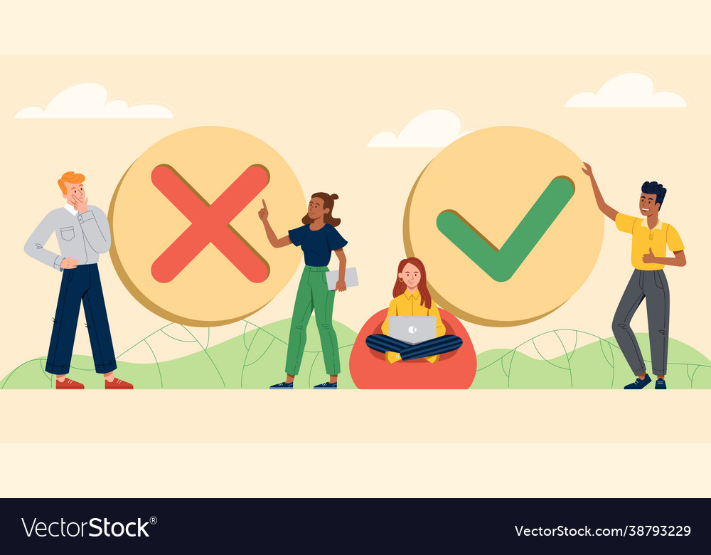 Filling completed or not completed concept Vector Image