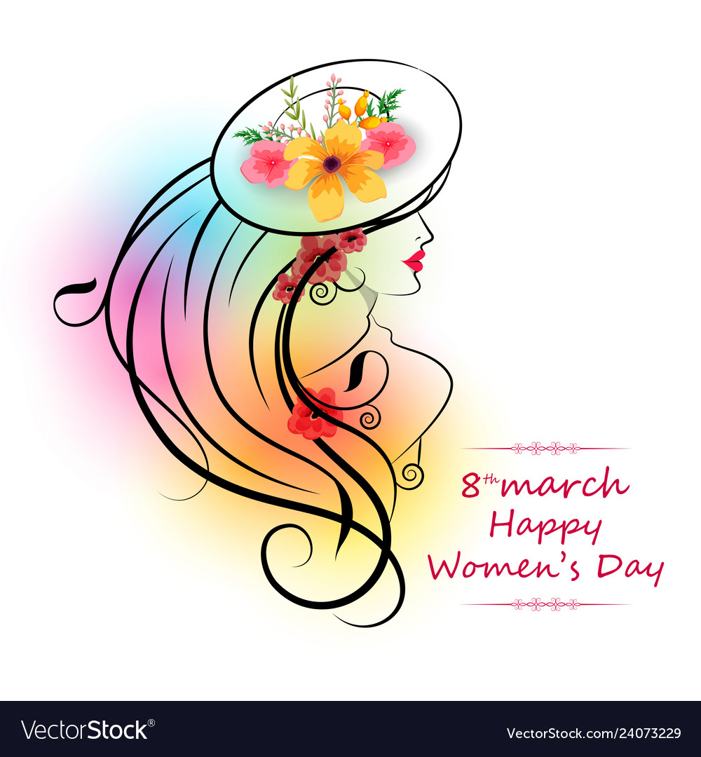 Happy International Women S Day 8th March Vector Image 2237