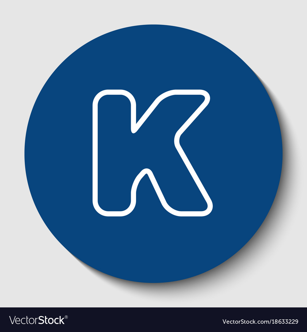 Letter k sign design template element