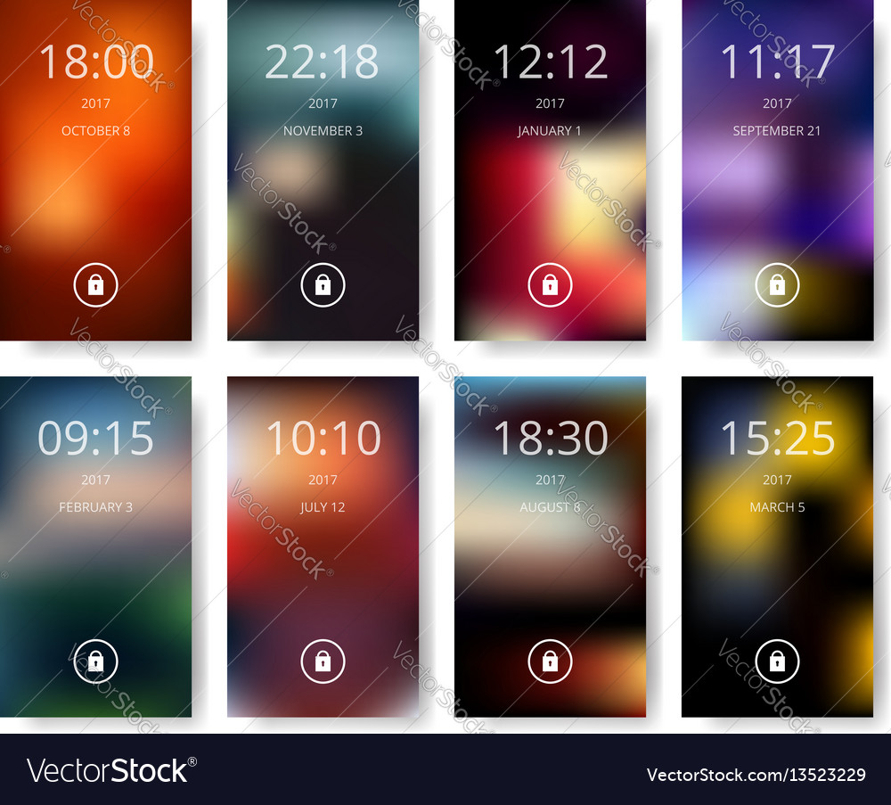 Set of modern user interface ux ui screen vector image Set of modern user interface ux ui screen