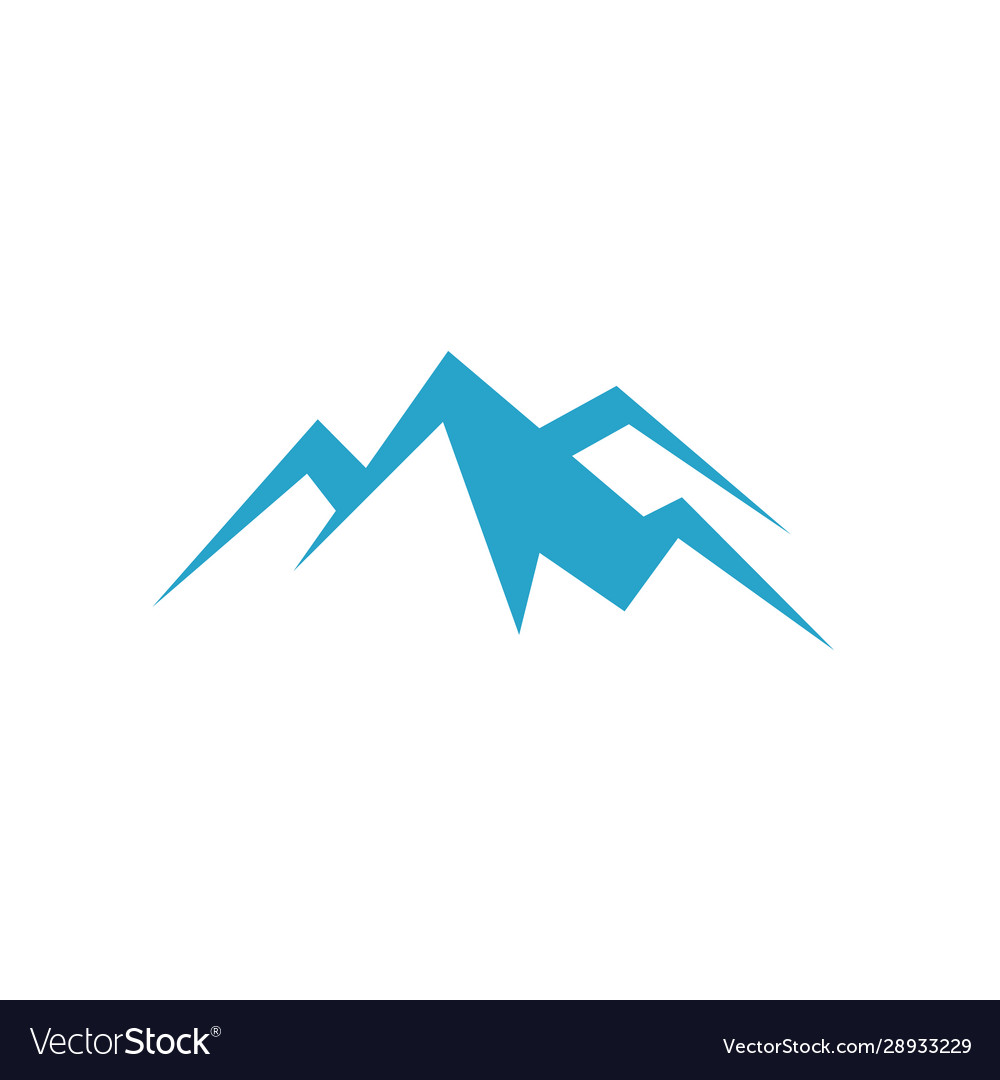 Simple silhouette peak mountain logo graphic Vector Image