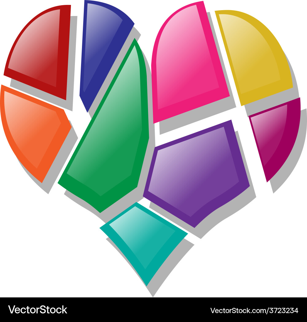 Broken heart Royalty Free Vector Image - VectorStock