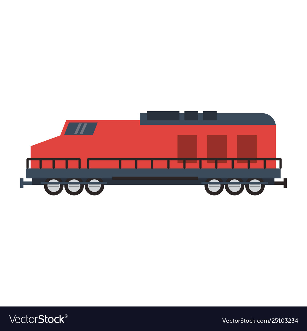 Train vehicle isolated flat