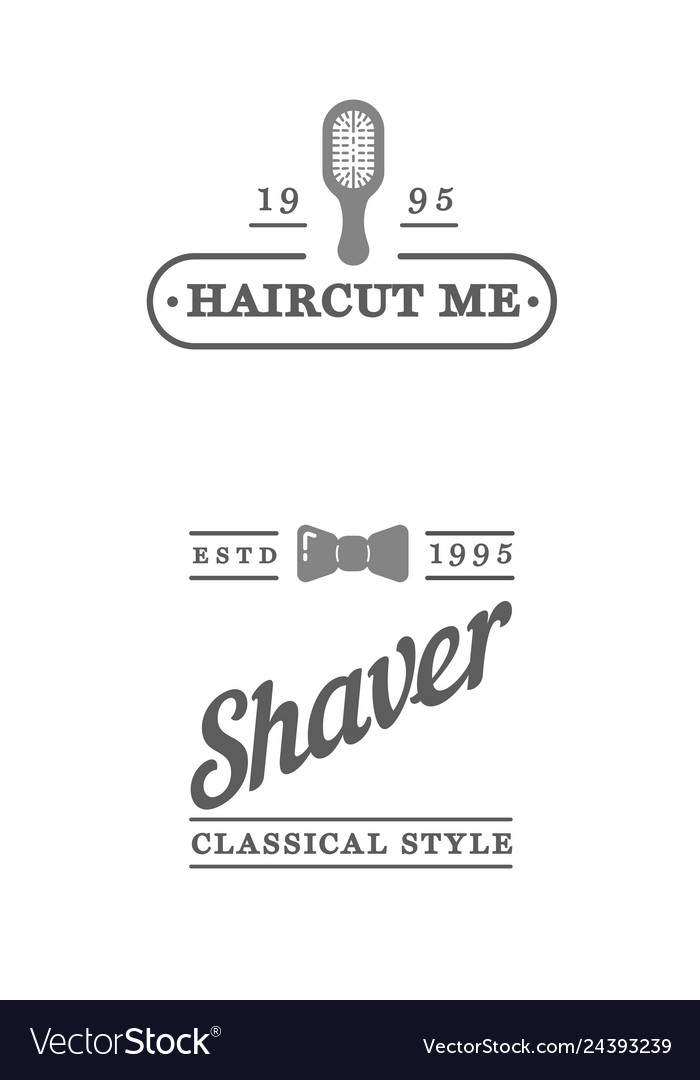 Barber shop vintage design logo template vector image Barber shop vintage design logo template