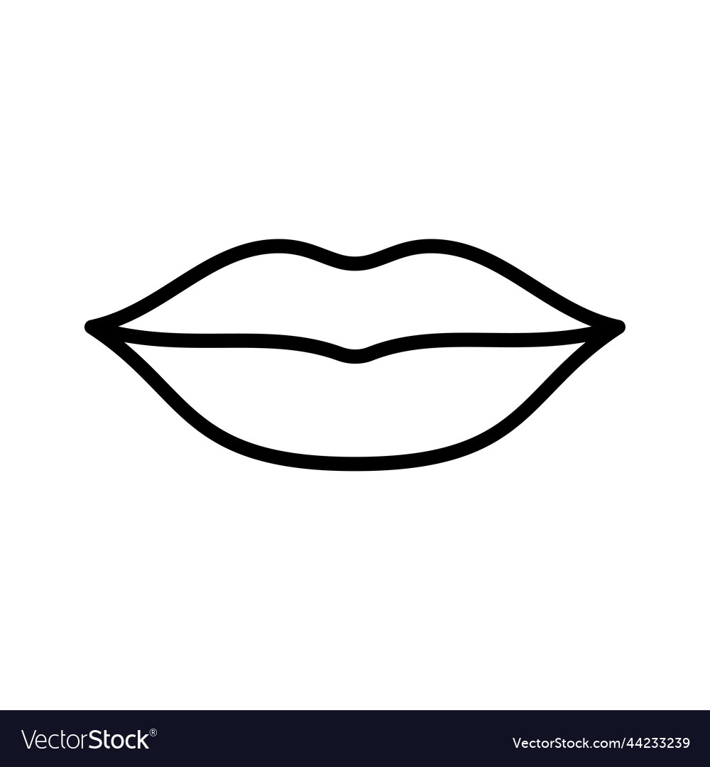 Female lips icon woman lips pictogram isolated Vector Image