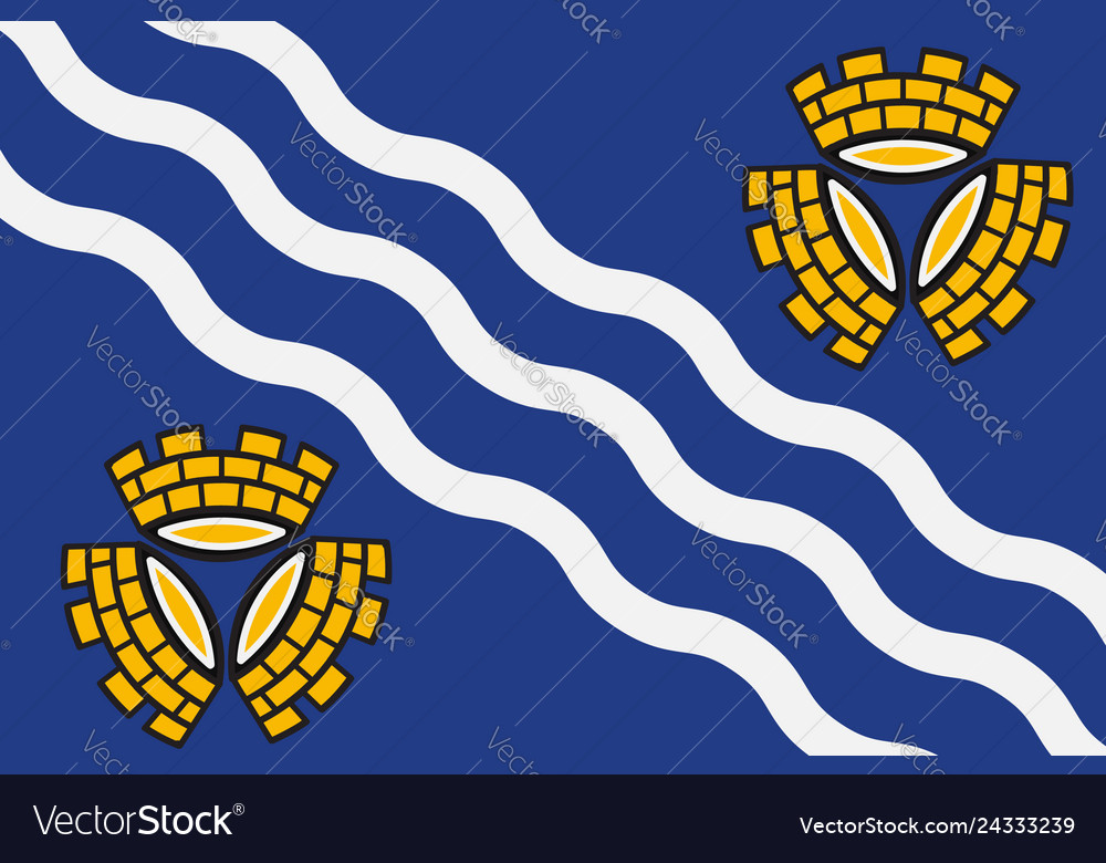 Flag of merseyside in england Royalty Free Vector Image