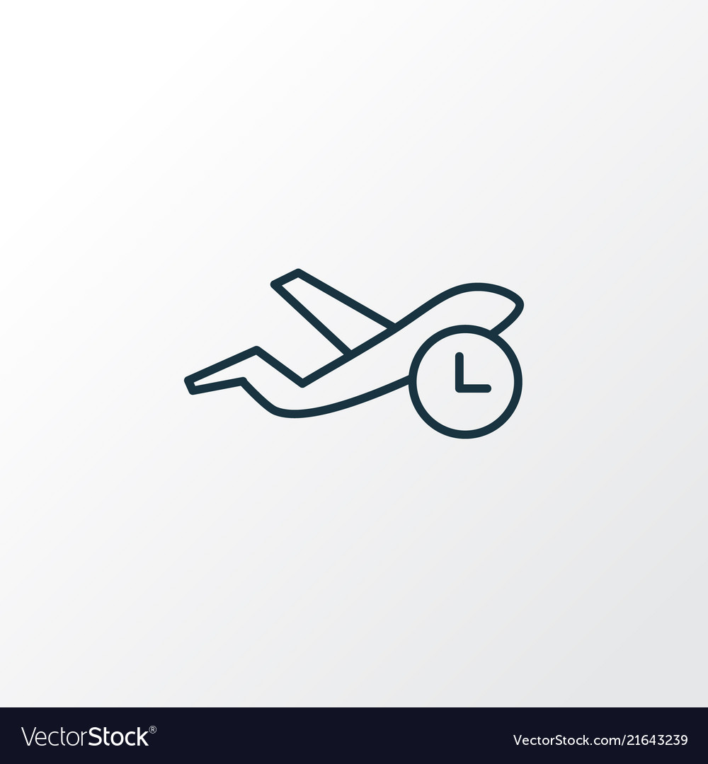 Flight time icon line symbol premium quality