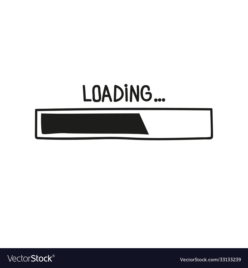 Loading bar doodle icon Royalty Free Vector Image