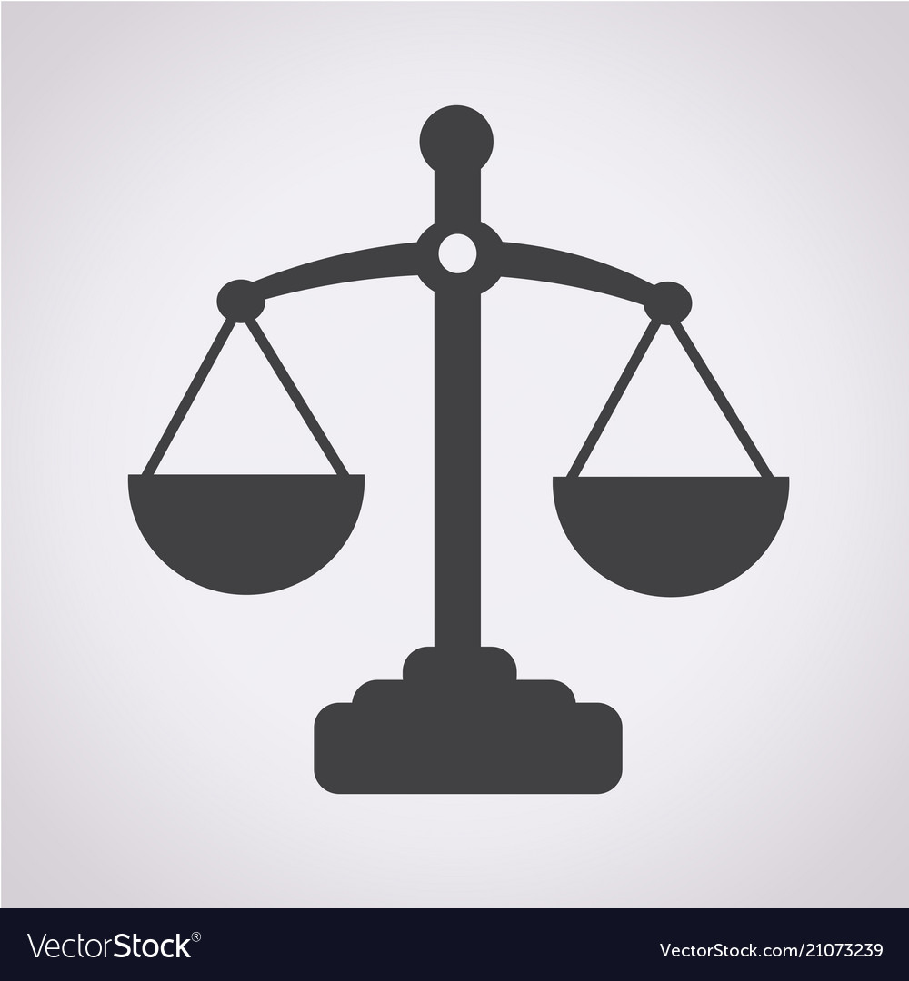 Scales of justice icon Royalty Free Vector Image