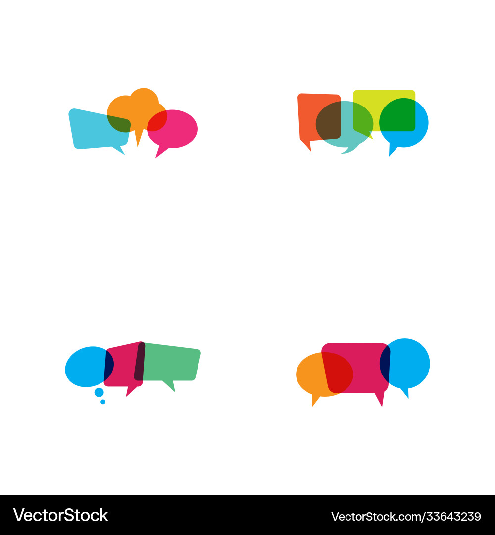 Speech bubble icon logo Royalty Free Vector Image