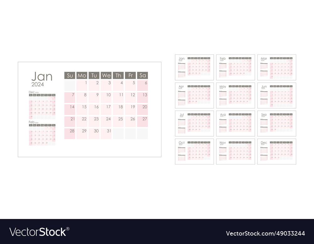 Calendar 2024 table