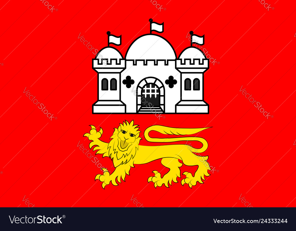 Flag of norwich in england Royalty Free Vector Image