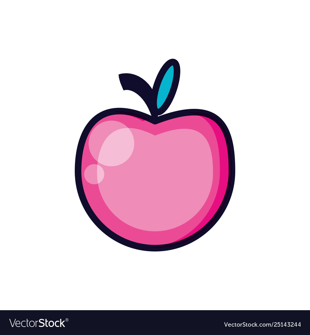 Fresh apple fruit isolated icon