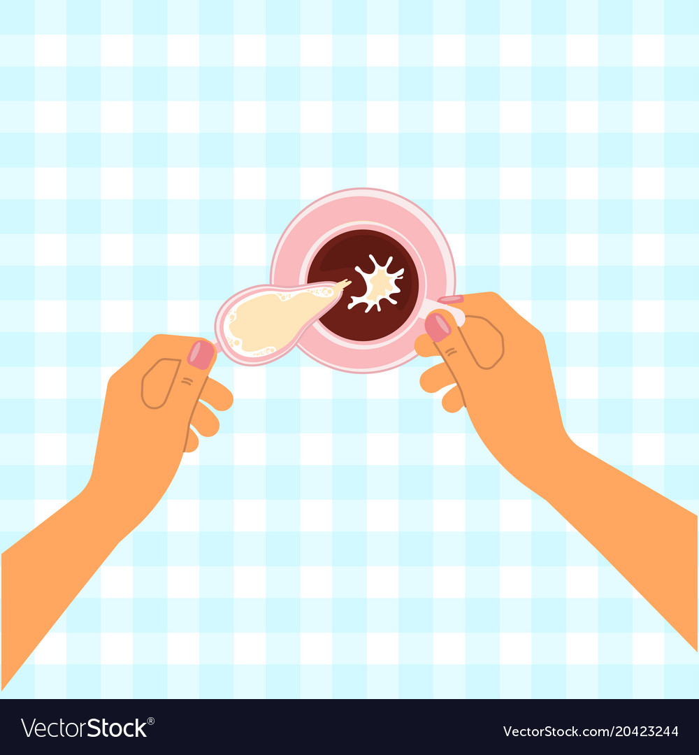 Hands holding a cup