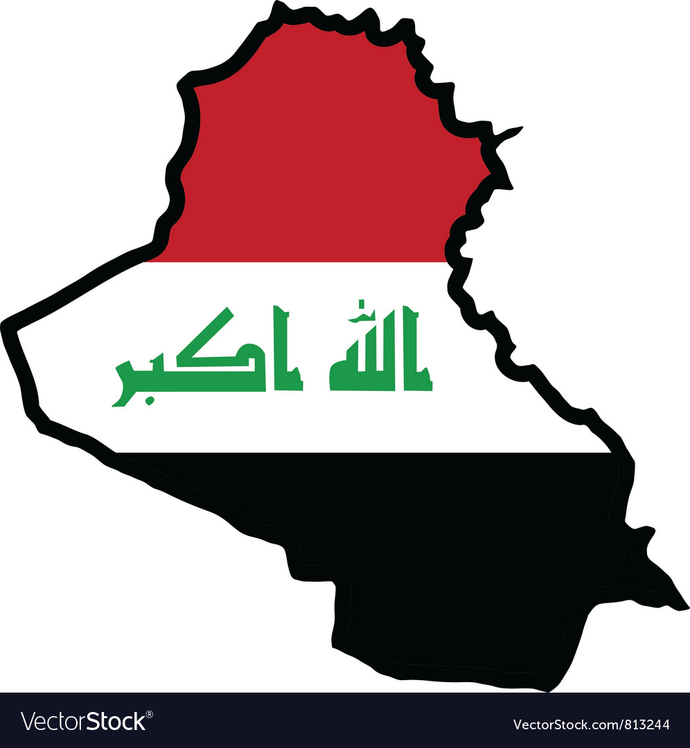 Map In Colors Iraq Royalty Free Vector Image - VectorStock