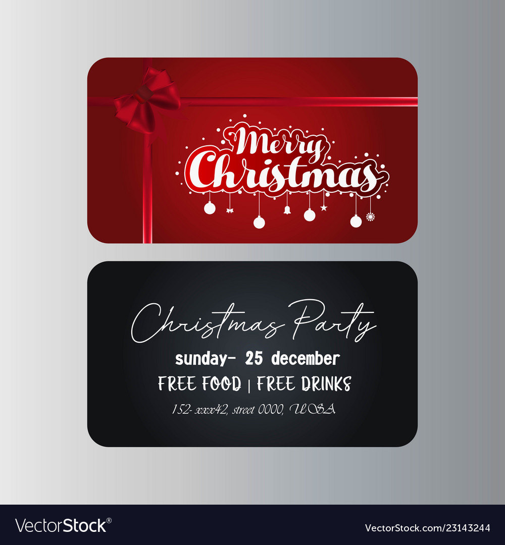 Merry christmas gift card template