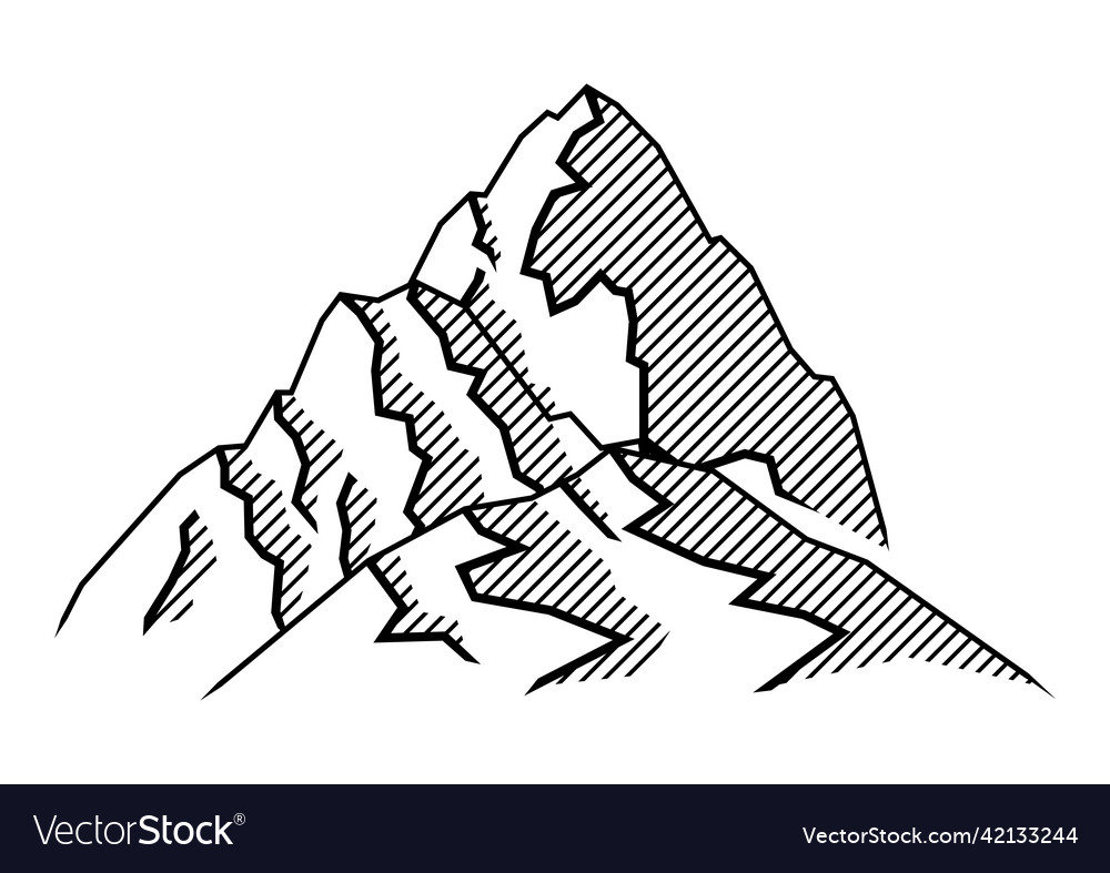 Stylized image of mountains natural