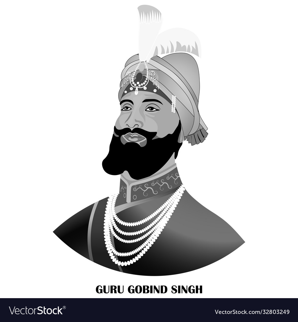 A banner for happy guru gobind singh jayanti Vector Image