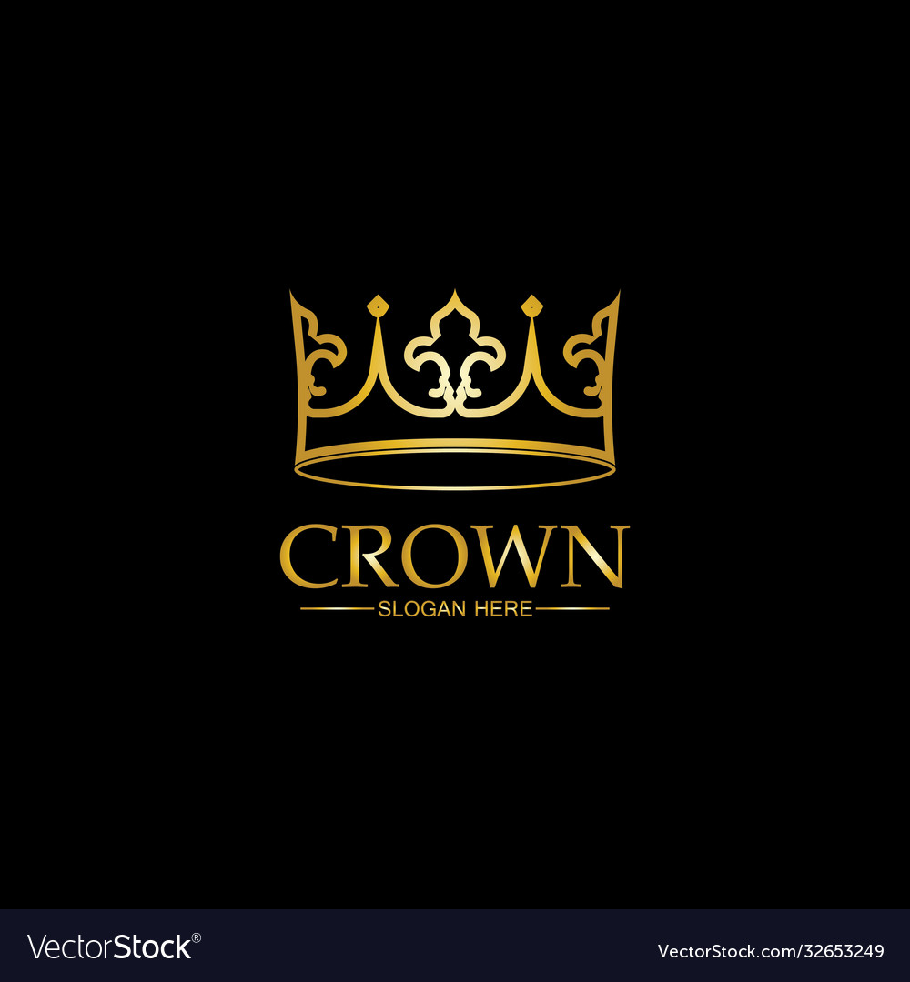 Crown logo template icon Royalty Free Vector Image