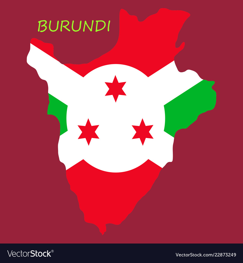 Flag map of burundi