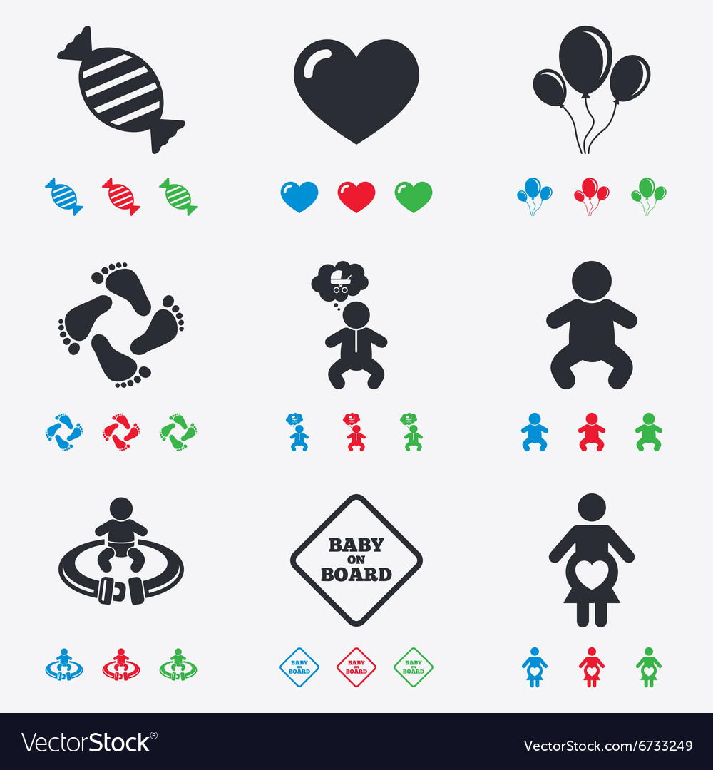 Schwangerschaft Mutterschaft und Baby Pflege Icons