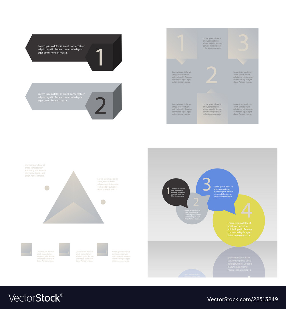 Satz abstrakter Papier Infografik eps10