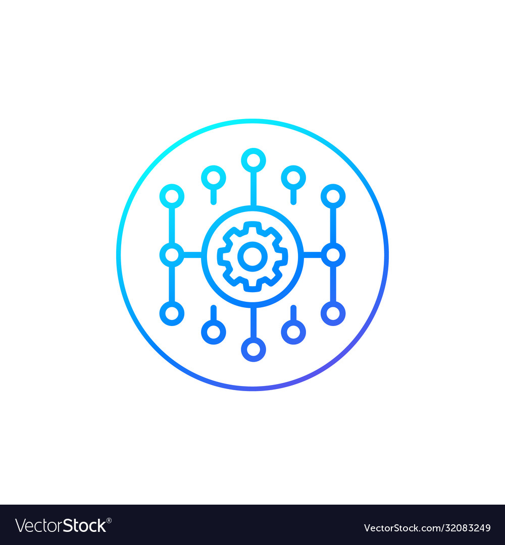 Software line icon on white Royalty Free Vector Image