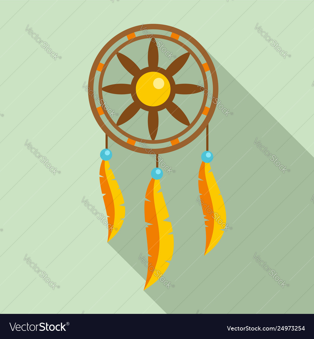 Dream Catcher Icon Flat Graphic Design Stock Illustration