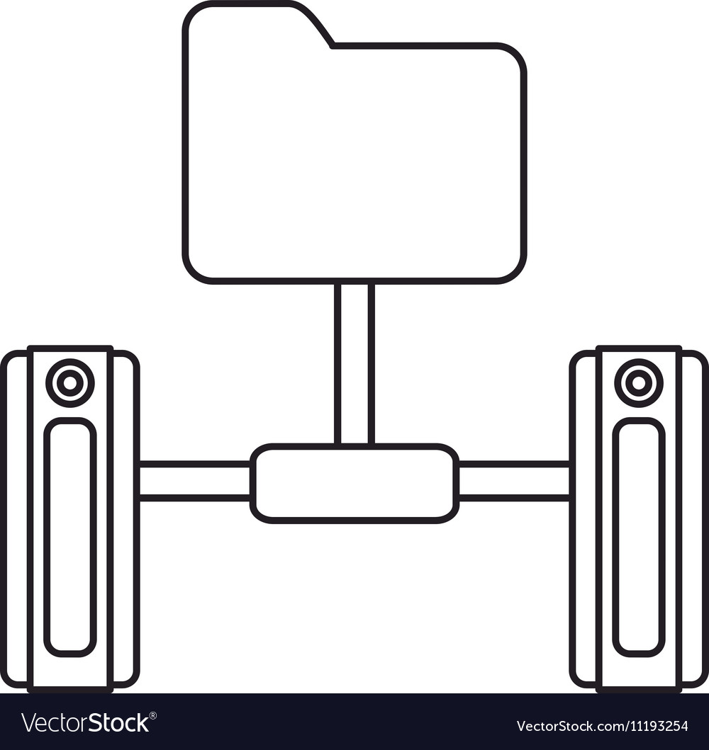 Isolated file and data base design Royalty Free Vector Image